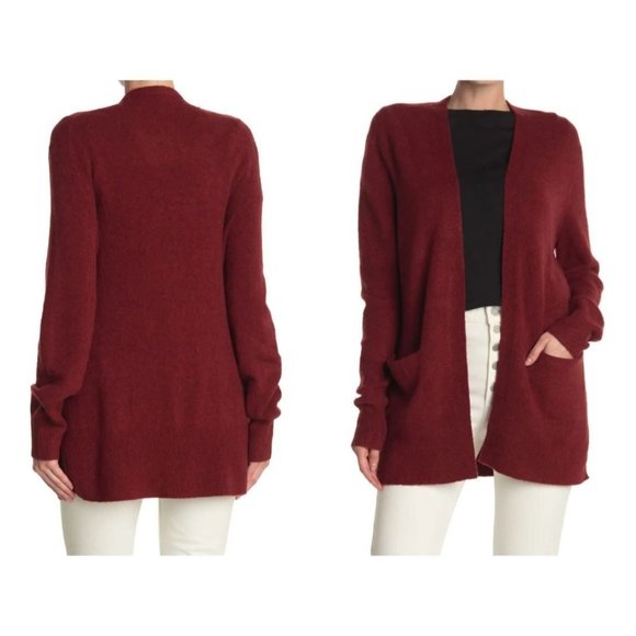 NWT Madewell Cozy Short Walking Cardigan Heather Scarlet XS Red - Picture 1 of 9